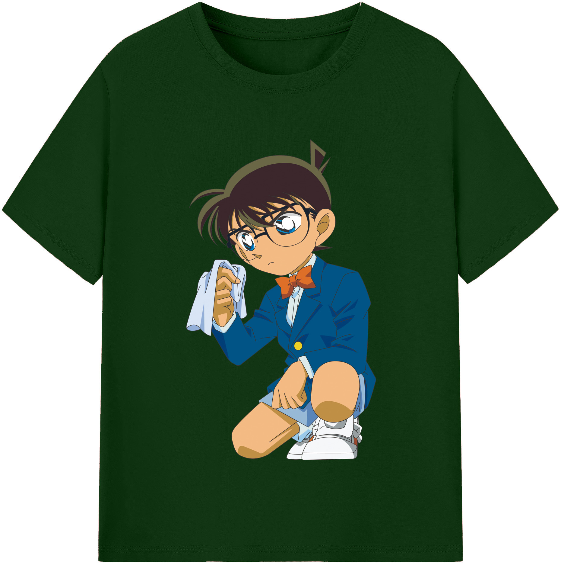 （画像用） 名探偵コナン 江戸川 コナン Detective Conan Conan Edogawa 綿100％半袖Tシャツ（フロントプリント）